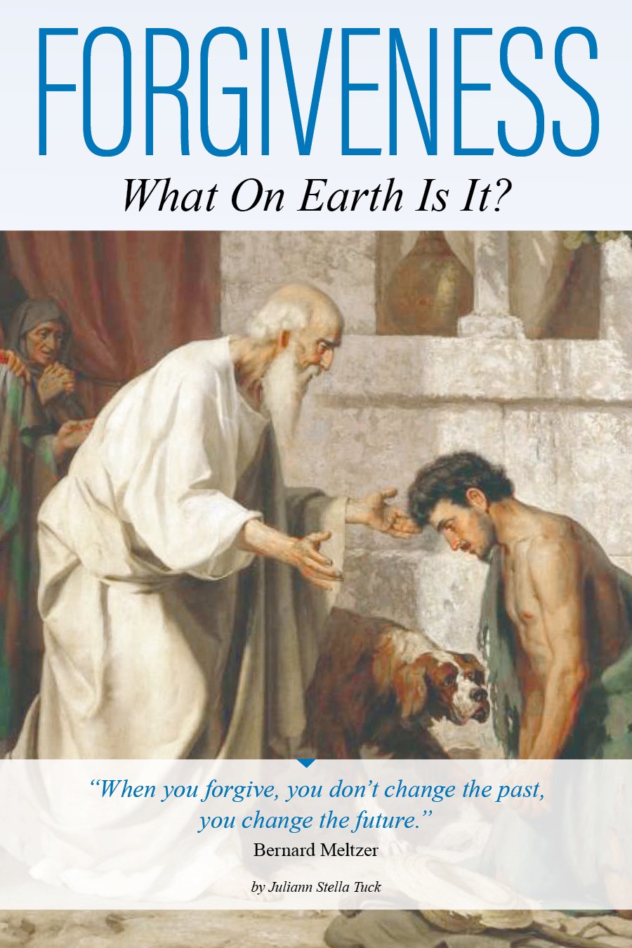 Book cover image of a son kneeling in repentance before his father