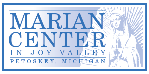 Image of Marian Center Logo with Blessed Mother Mary